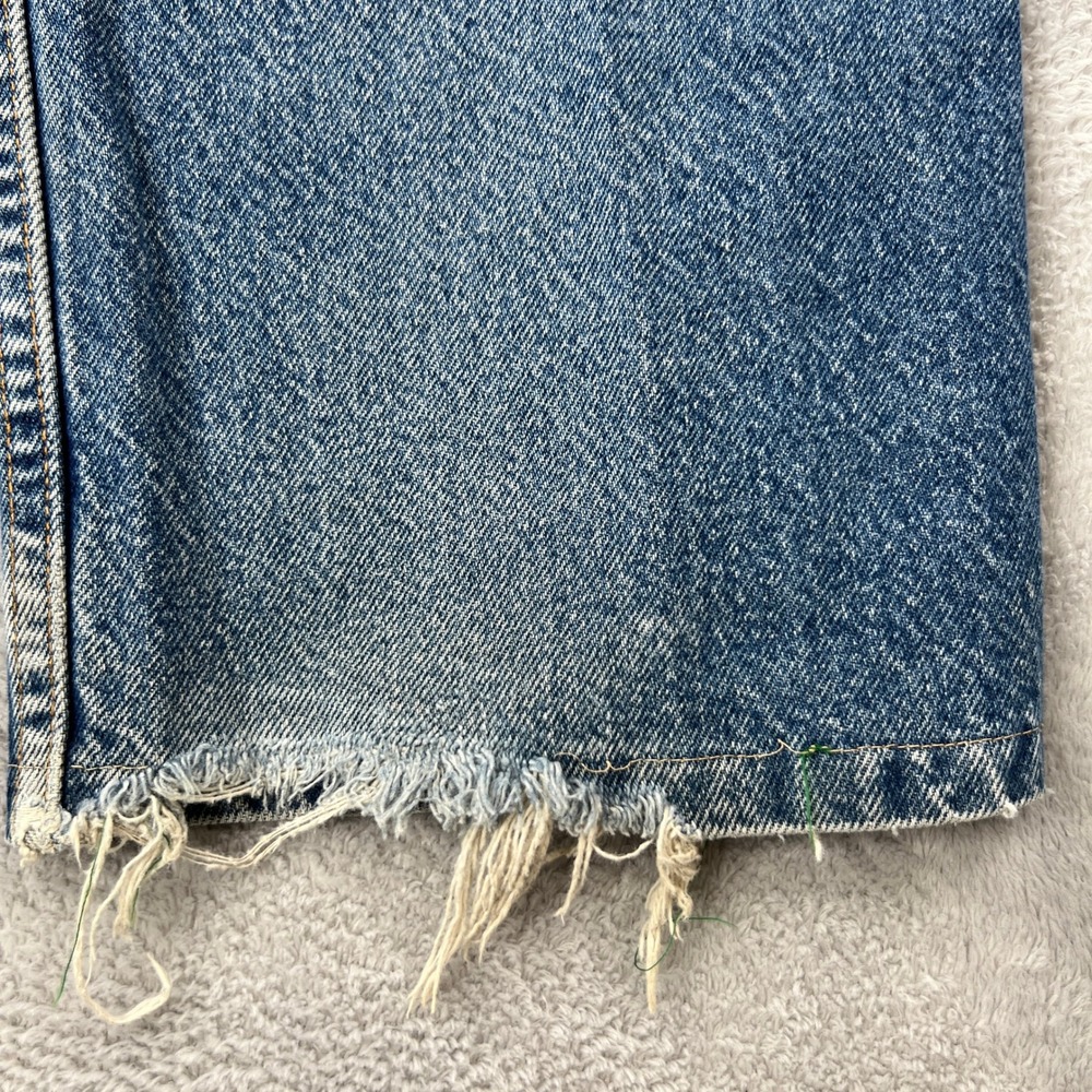 Levi's Orange Tab 505 Straight Leg 36x28 Blue Vintage Distressed Whisker Fade - Picture 13 of 16